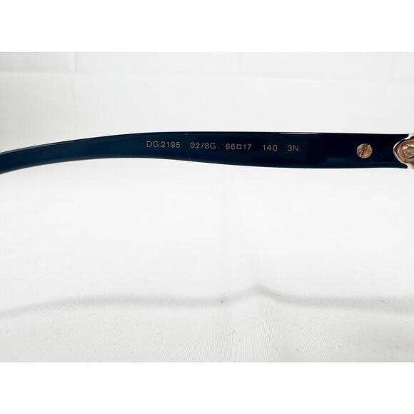 Dolce & Gabbana DG2195 Rimless Baroque Sunglasses Black Gold NWT - Picture 9 of 9